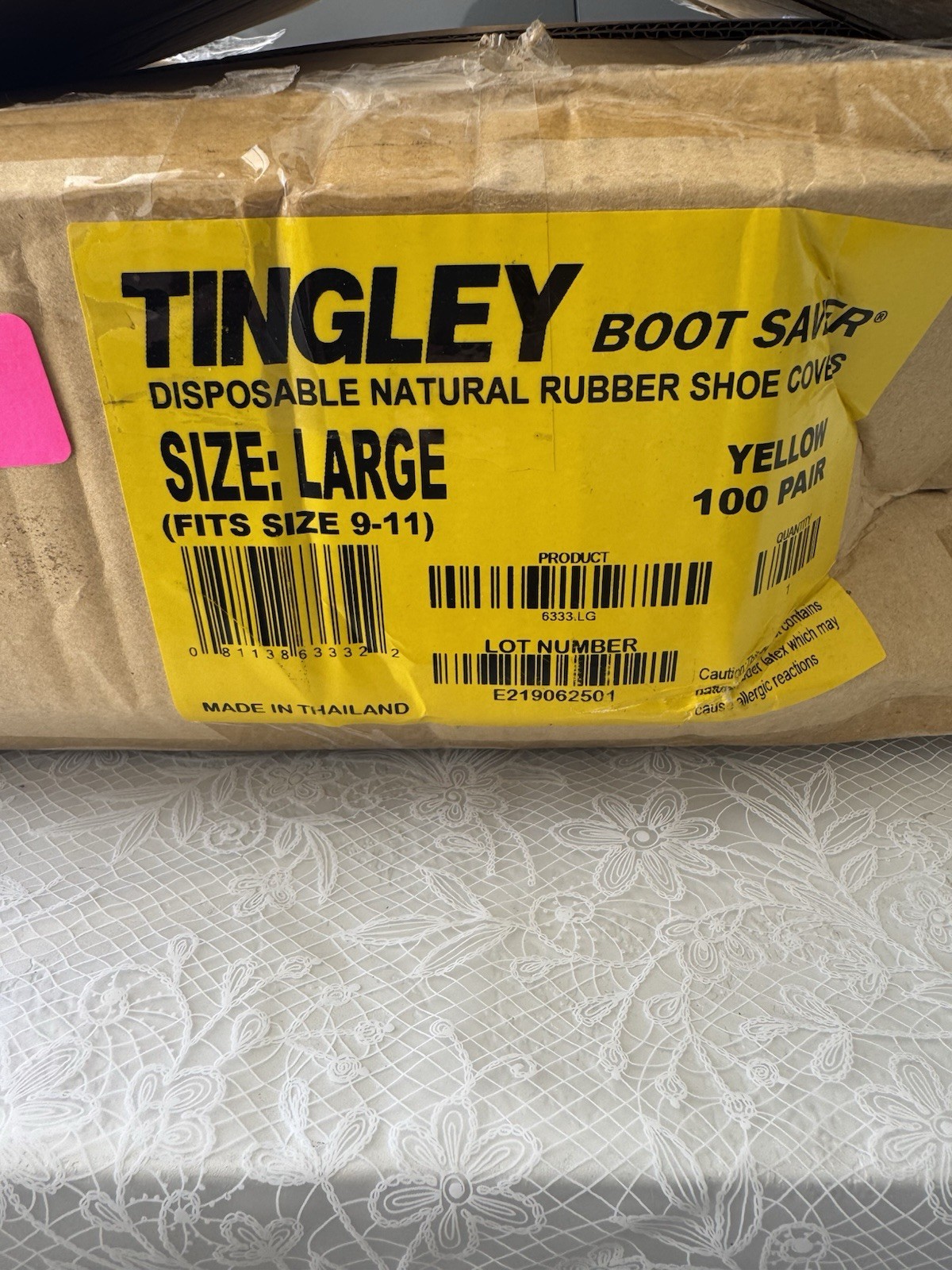 Tingley Boot Saver 6333.LG Disposable Rubber Shoe Covers Large 9-11 100 Pairs Tingley Boot Saver 6333.LG Disposable Rubber Shoe Covers Large 9-11 100 Pairs