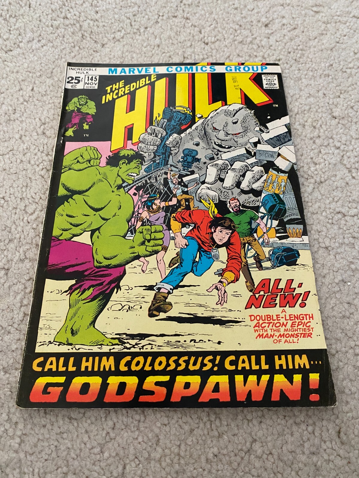 Incredible Hulk 145 VF- 7.5 High Grade Colossus General Ross 1971 Incredible Hulk 145 VF- 7.5 High Grade Colossus General Ross 1971