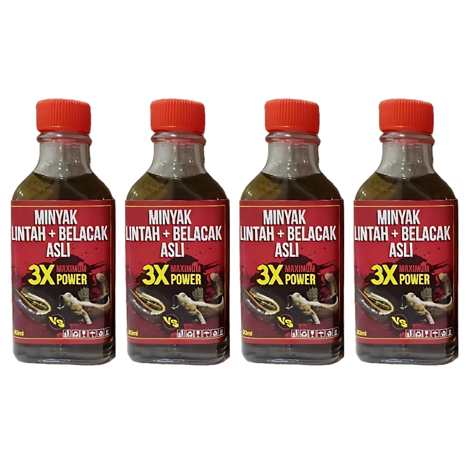 4 Bottle Triple 3X Power Leech Mud-skipper Oil 100% Organic Long & Big 30ml