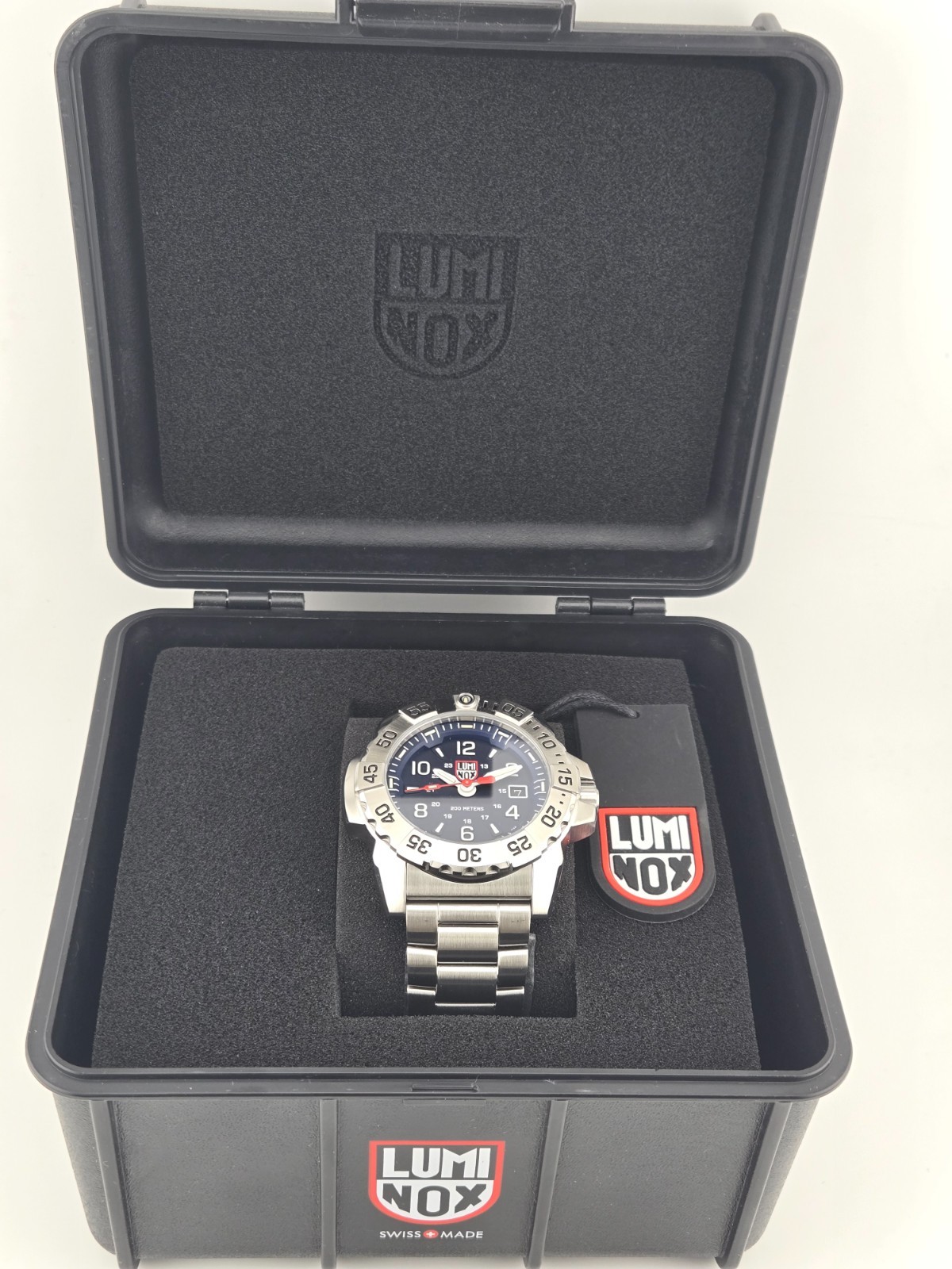 $845 MSRP | Luminox Men\'s Navy Seal Blue Dial Stainless Steel Watch - XS.3254