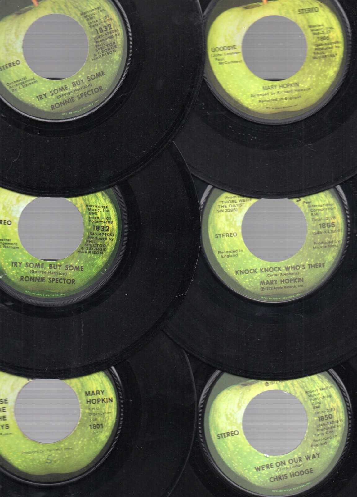 Apple Artist Lot Mary Hopkin Chris Hodge Ronnie Spector 10 Stock 7\
