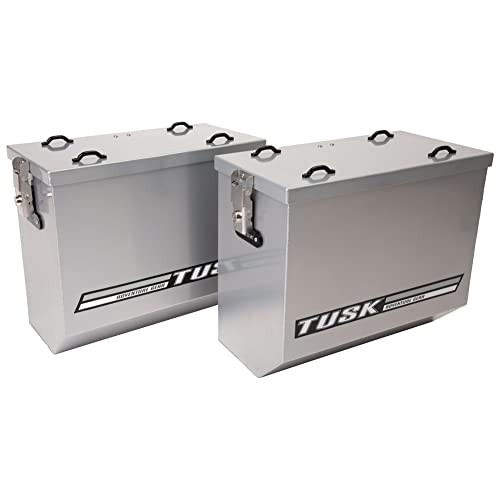 TUSK Aluminum Panniers V2 Large Silver