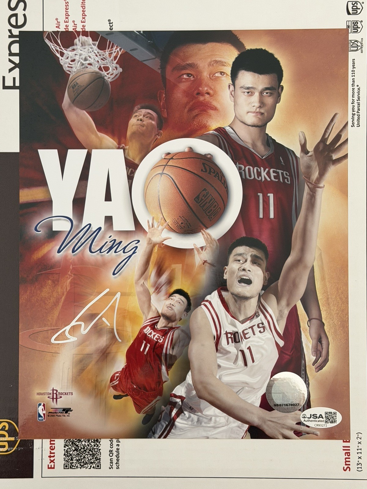 🔥 Yao Ming Signed Rockets 8x10 Licensed Photo - JSA Authenticated 🔥