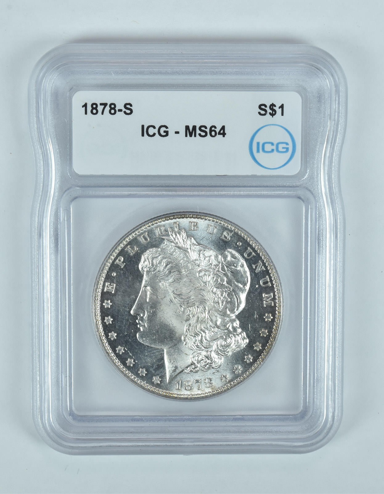 1878-S Morgan Silver Dollar MS64 ICG