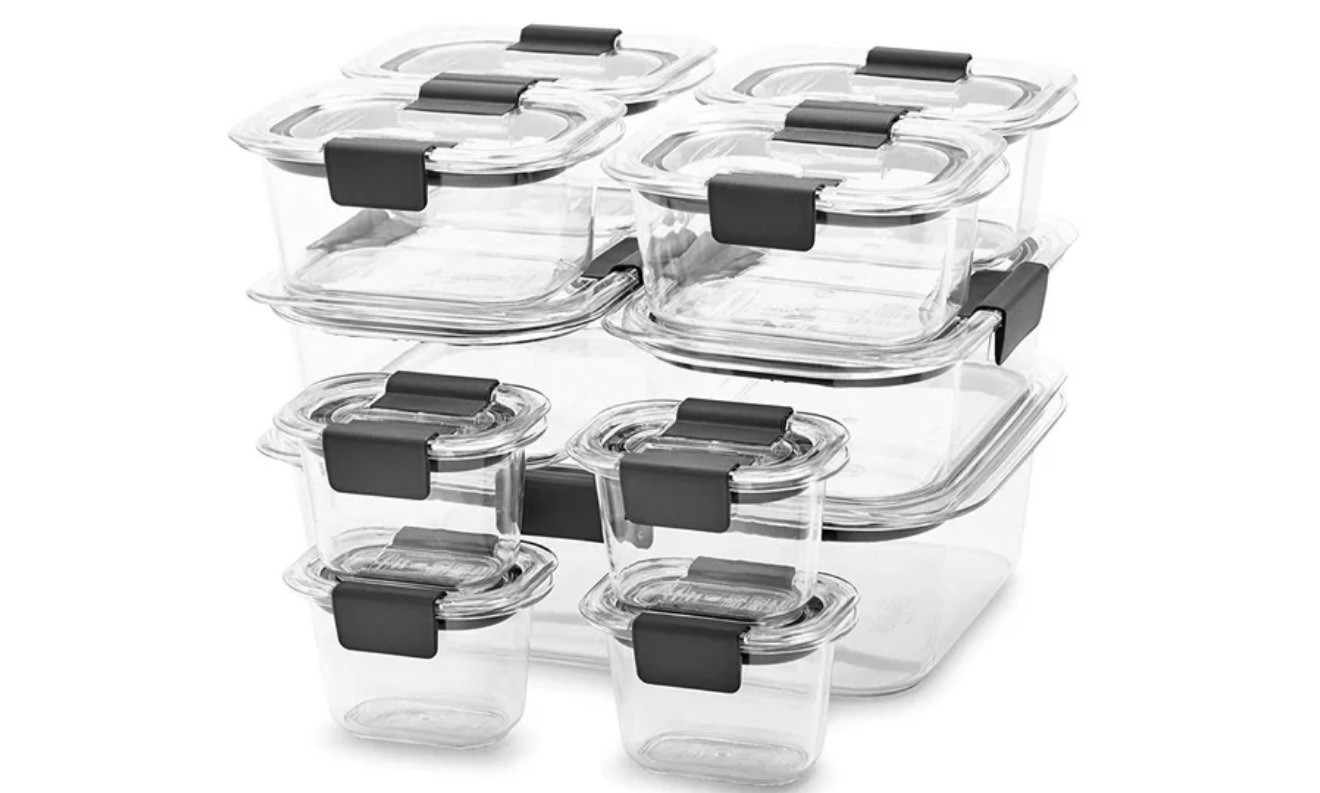 Rubbermaid Brilliance 22pc Plastic Food Storage Container Set Clear BEST New Rubbermaid Brilliance 22pc Plastic Food Storage Container Set Clear BEST New