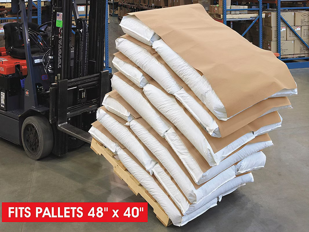Pack of 100 Anti-Slip Pallet Paper Skid Lot - 48 X 40\ Pack of 100 Anti-Slip Pallet Paper Skid Lot - 48 X 40\