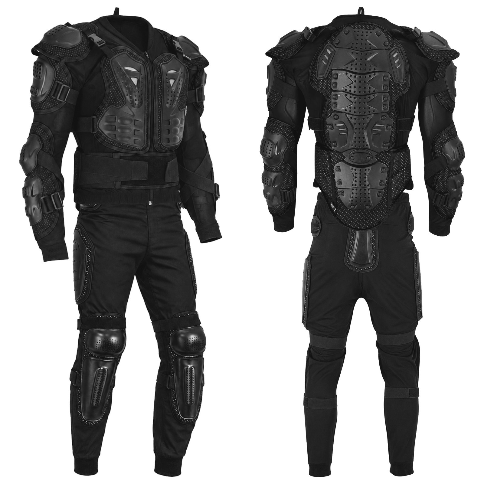 Men's Motorcycle Full Body Armoured Suit Protective Motorbike Jackets Trousers