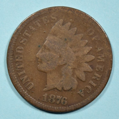 1876 Indian Head Cent Penny ~ VG VERY GOOD ~ US Type Coin Collectible 1876 Indian Head Cent Penny ~ VG VERY GOOD ~ US Type Coin Collectible