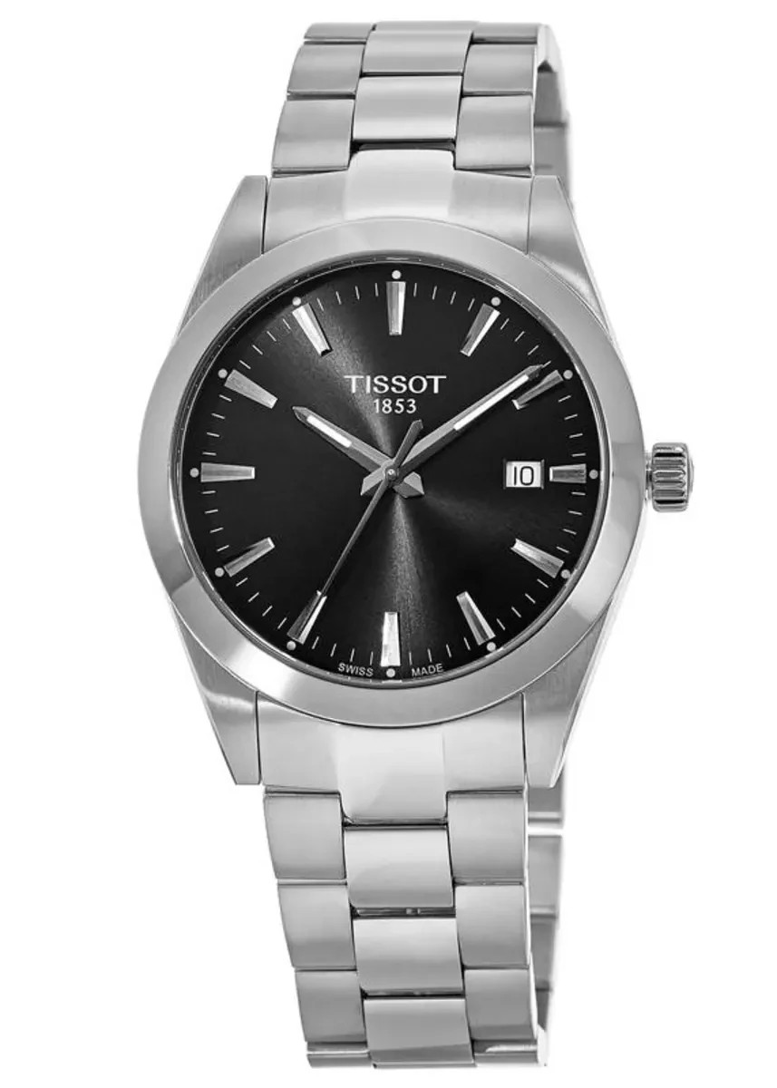 New Tissot Gentlemen Black Dial 40mm Mens Quartz Watch T1274101105100 New Tissot Gentlemen Black Dial 40mm Mens Quartz Watch T1274101105100
