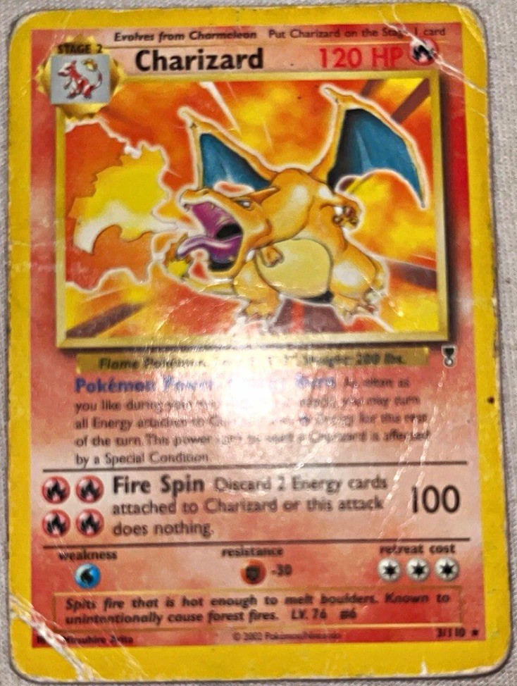 Charizard 3/110 Legendary Collection Deck Exclusive Non Holo Rare English (DMG) Charizard 3/110 Legendary Collection Deck Exclusive Non Holo Rare English (DMG)
