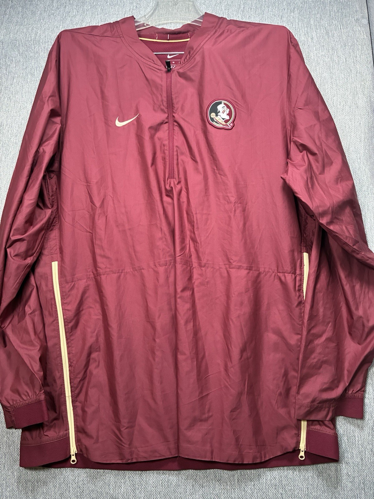 Nike Florida State Seminoles Jacket FSU X-Large 1/4 Zip Windbreaker Nylon NCAA Nike Florida State Seminoles Jacket FSU X-Large 1/4 Zip Windbreaker Nylon NCAA