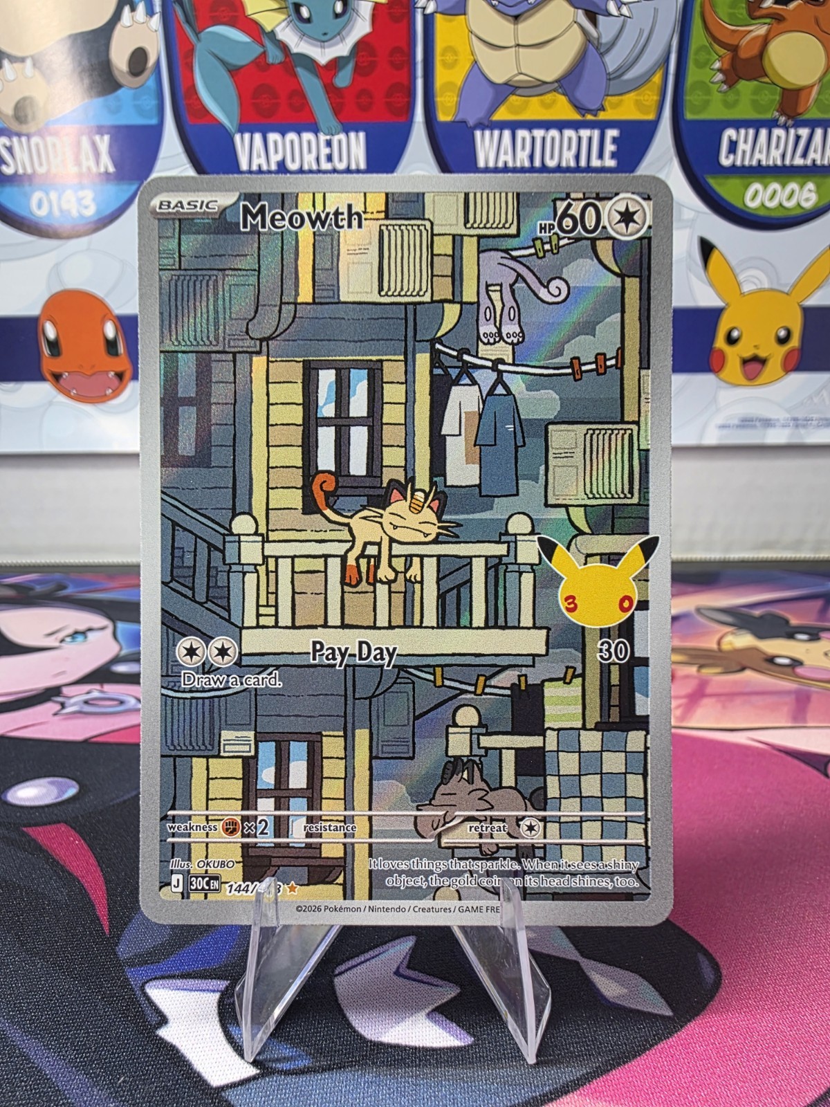 Meowth Holofoil [30C - 144/128]
