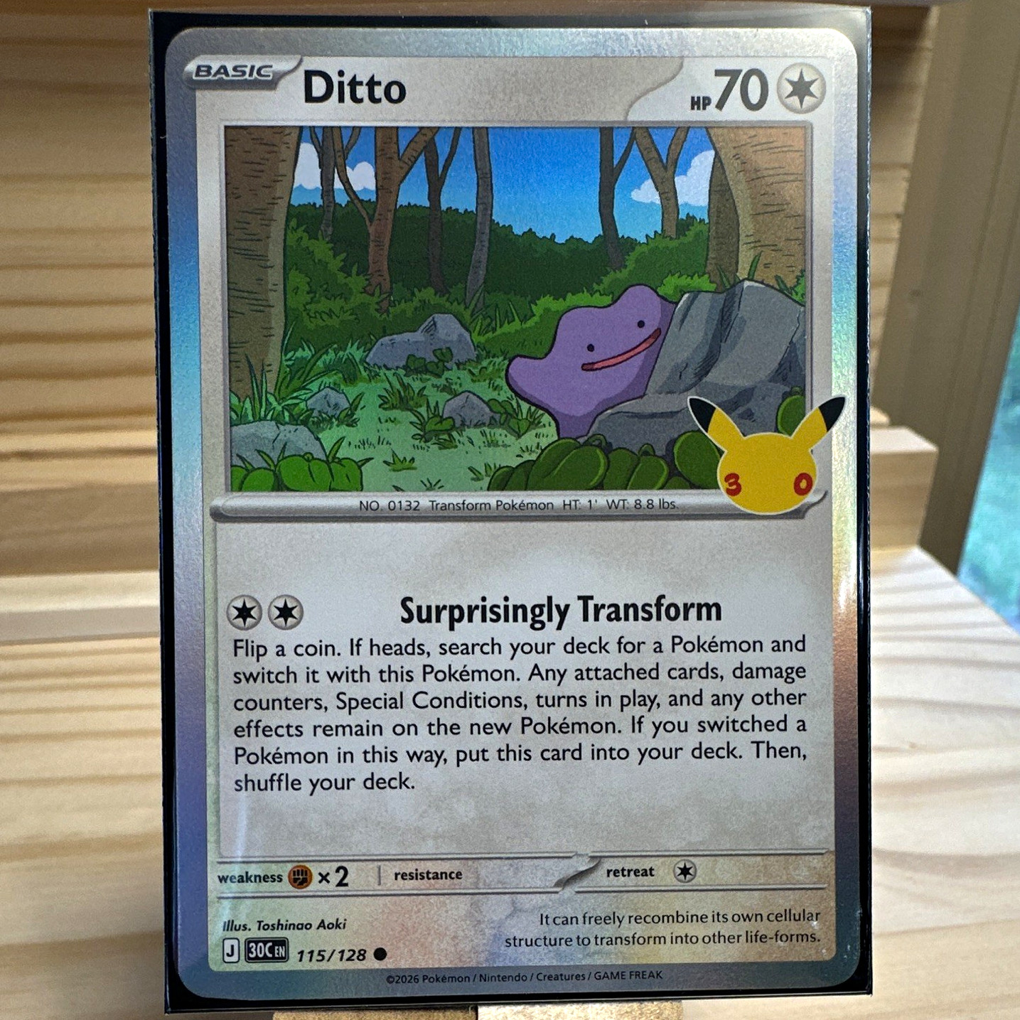 Nintendo Pokemon TCG Ditto Celebrations 115/128 Holo Classic Collection English Nintendo Pokemon TCG Ditto Celebrations 115/128 Holo Classic Collection English