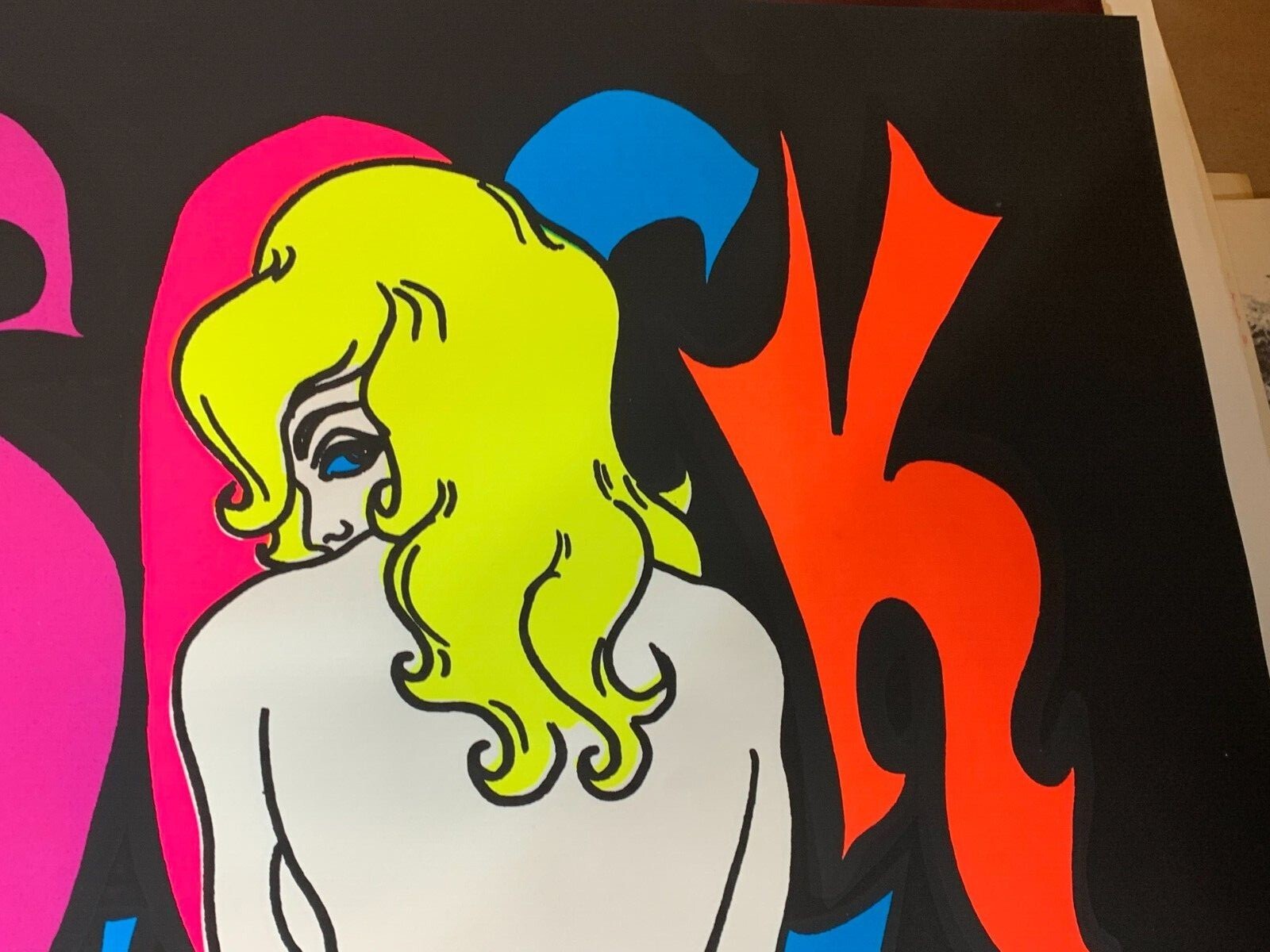 SOCK IT TO ME VINTAGE 1969 BLACKLIGHT HEADSHOP POSTER By PRO ARTS -NICE