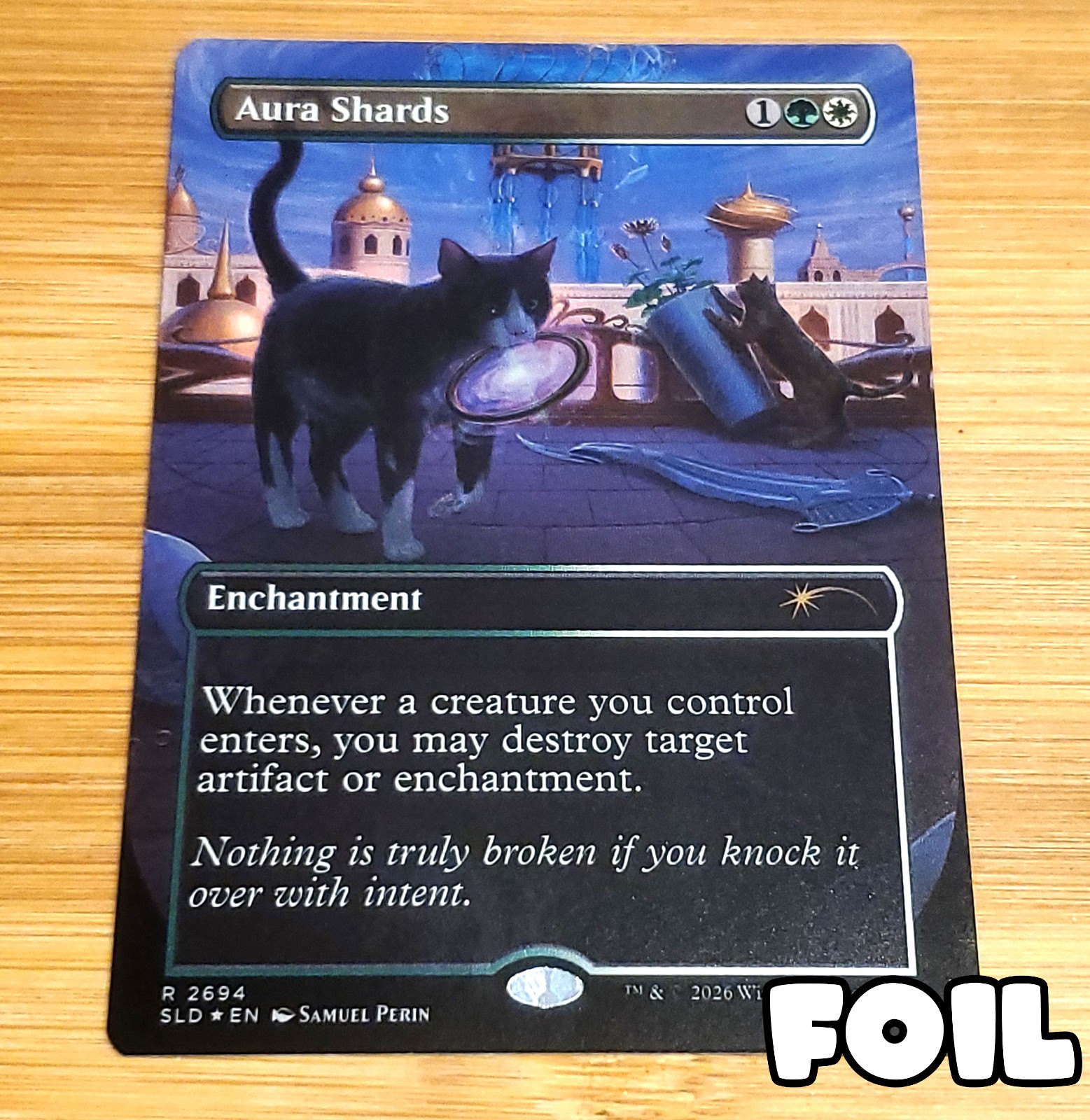 Aura Shards, Foil, Cats of Chaos Secret Lair - 2694 Magic MTG NM