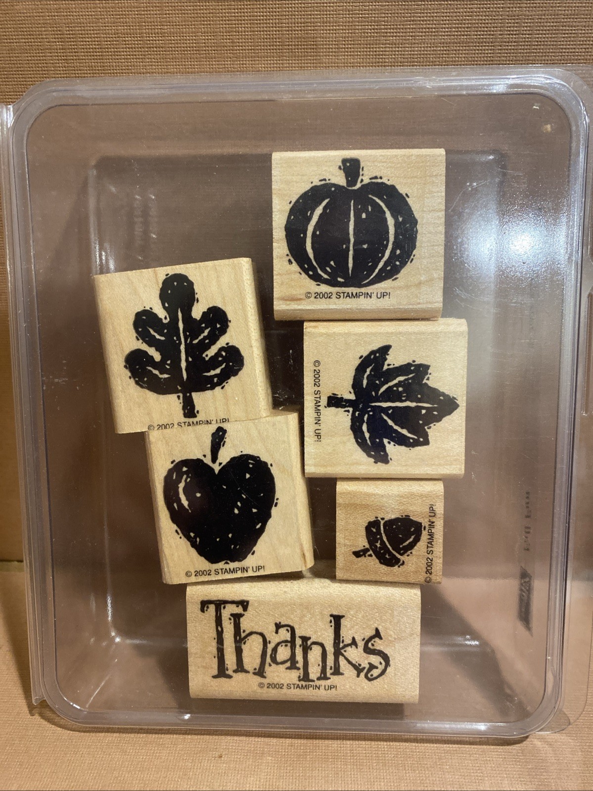 Stampin\' Up Fall Fun 1999 Stampin\' Up Set of 6 Wood Mounted Stamps New