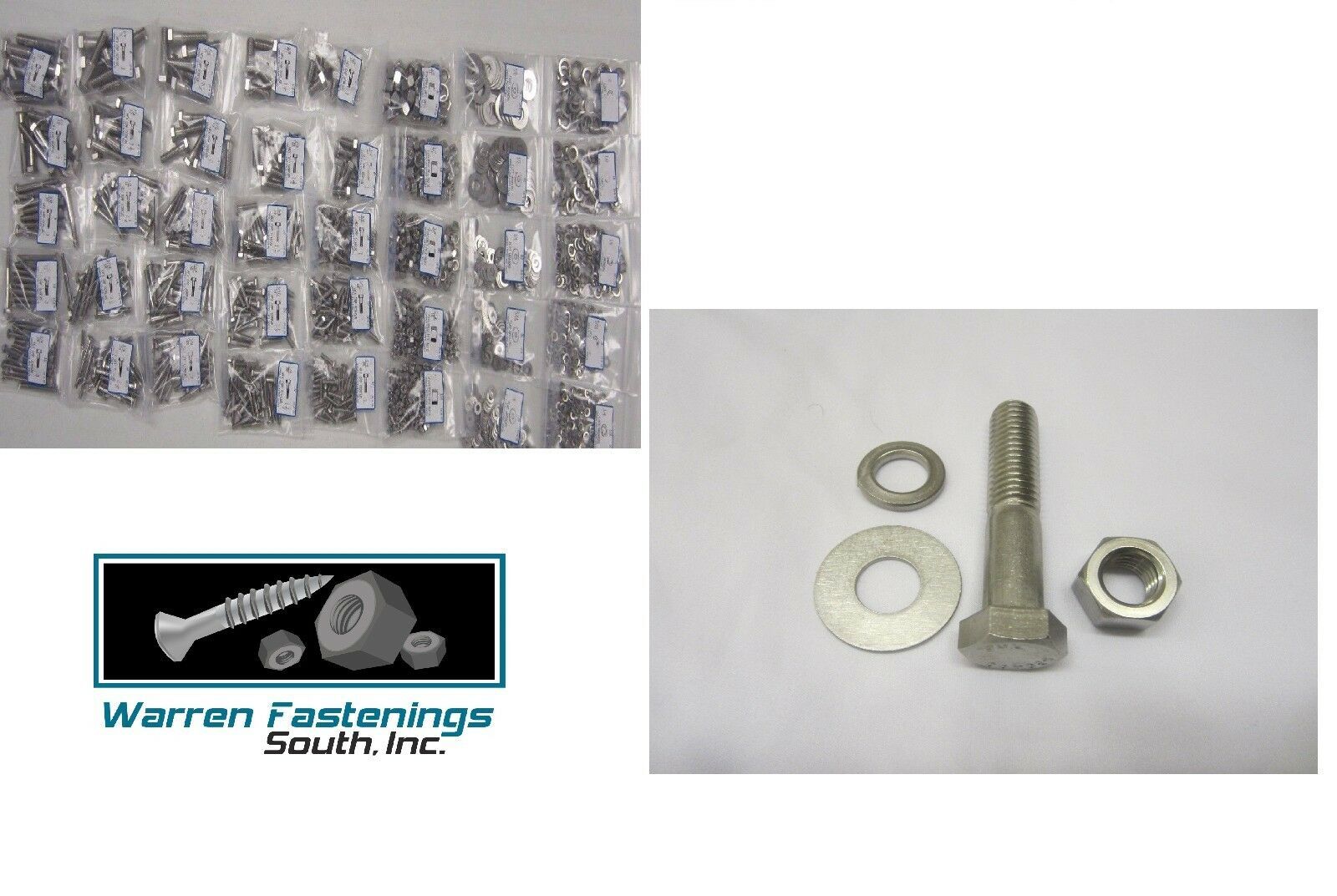334PC 316 Stainless Steel Coarse Thread Hex Bolt, Nut And Washer Assortment 334PC 316 Stainless Steel Coarse Thread Hex Bolt, Nut And Washer Assortment