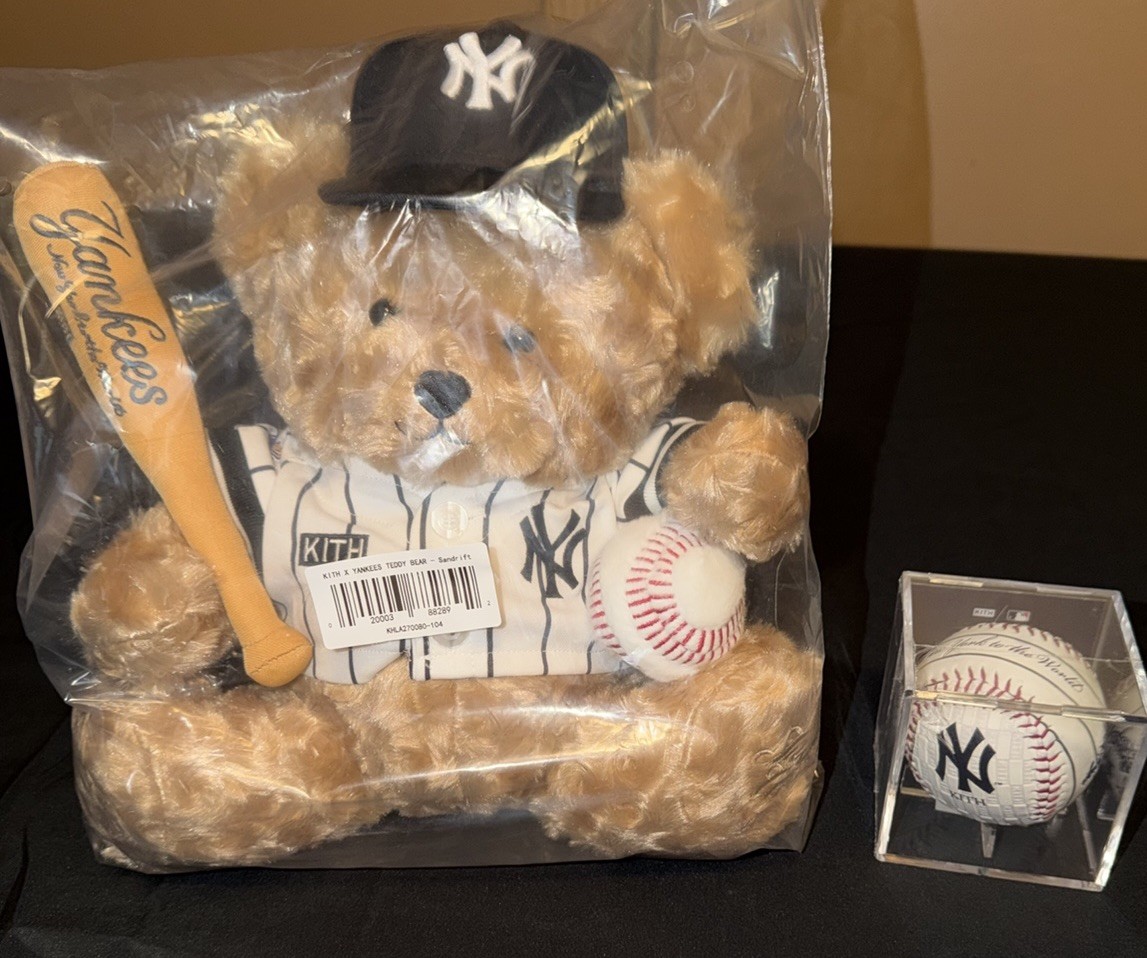 Kith For New York Yankees Teddy Bear And New York Yankees Kith Baseball Kith For New York Yankees Teddy Bear And New York Yankees Kith Baseball