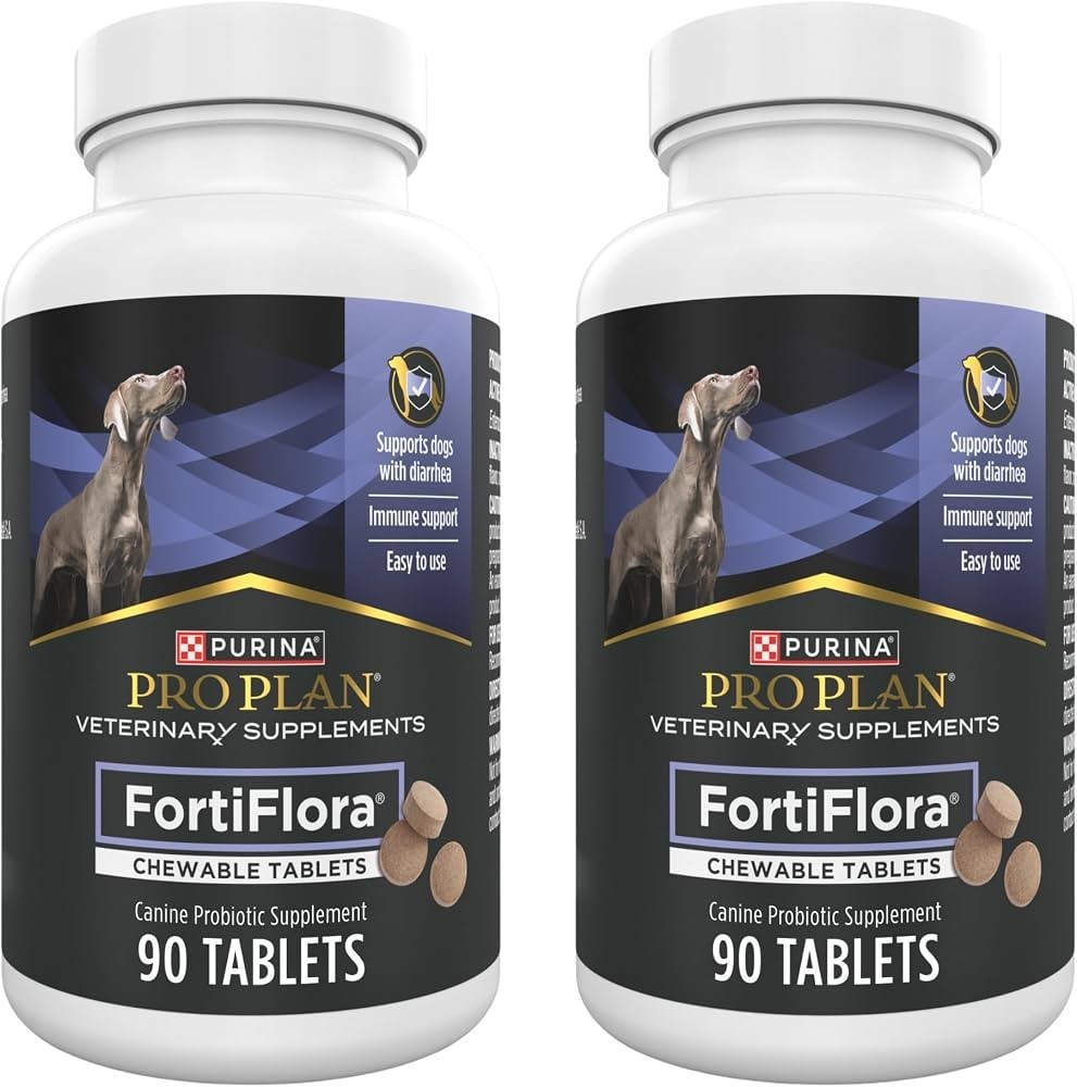 2 x Purina Pro Plan FortiFlora Probiotic Supplements for Dogs (180Tabs) Exp 2027
