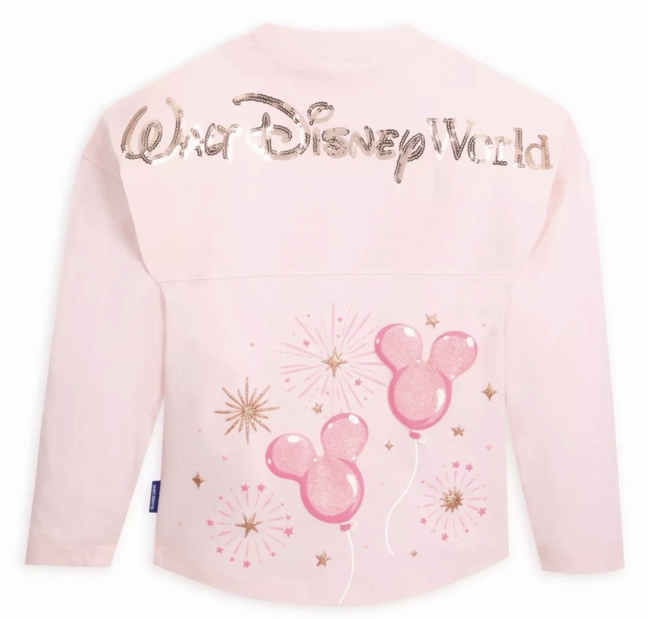 Walt Disney World Disney Pink Sequins Mickey Balloon Spirit Jersey Women L NWT