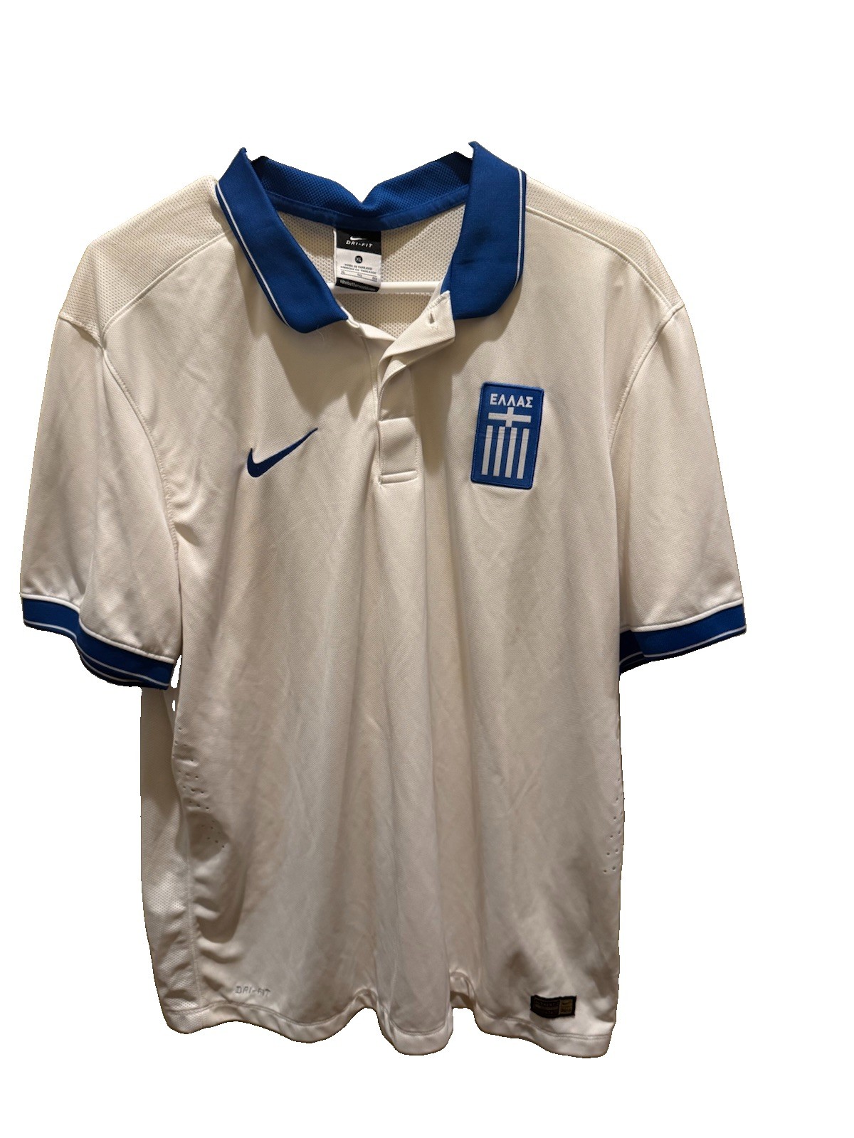 GREECE 2014 2015 AWAY AUTHENTIC PLAYER ISSUE FOOTBALL SHIRT NIKE XL MENS
