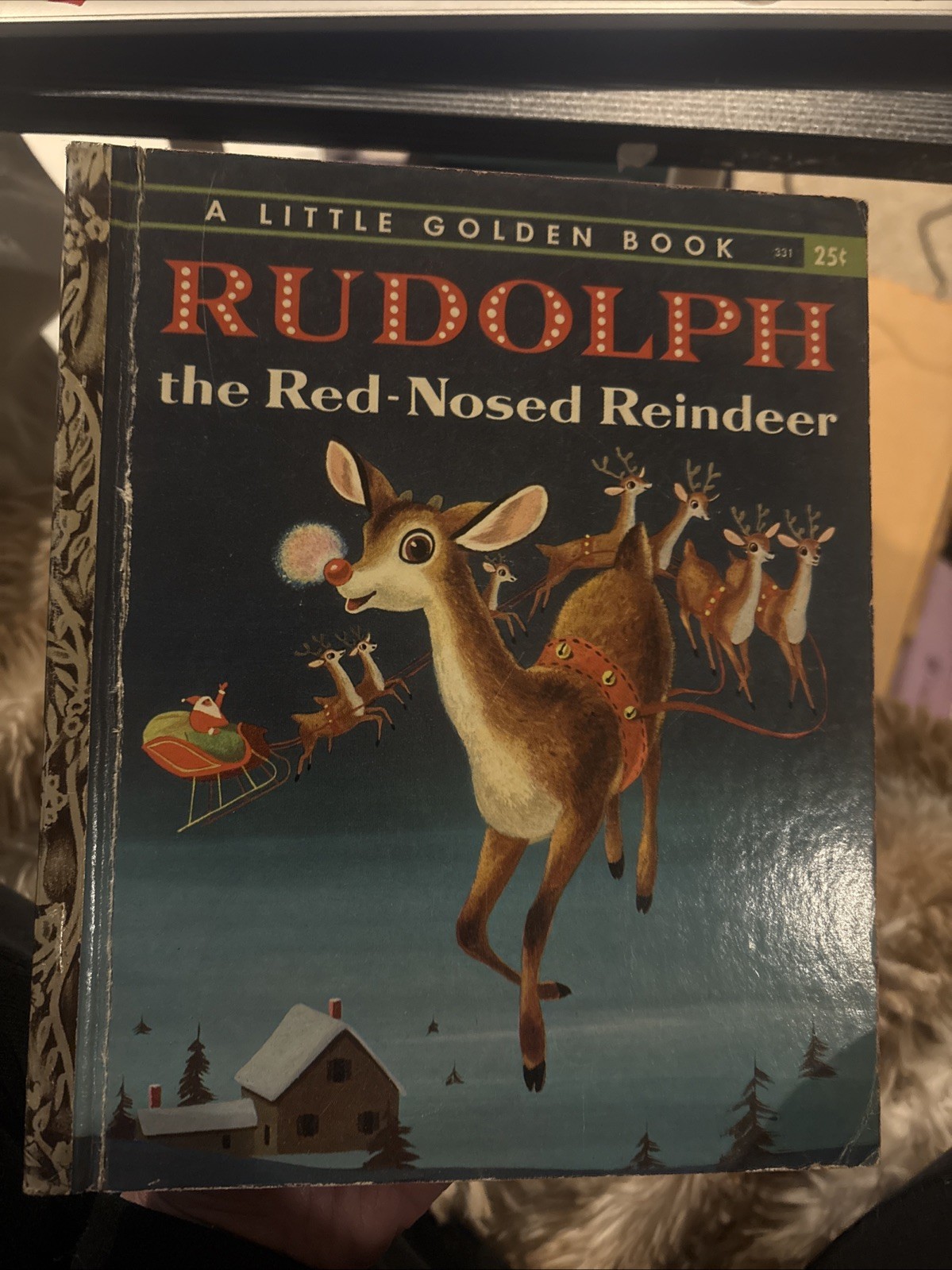 1958 Rudolph the Red Nosed Reindeer Little Golden Book Richard Scarry Vintage 1958 Rudolph the Red Nosed Reindeer Little Golden Book Richard Scarry Vintage