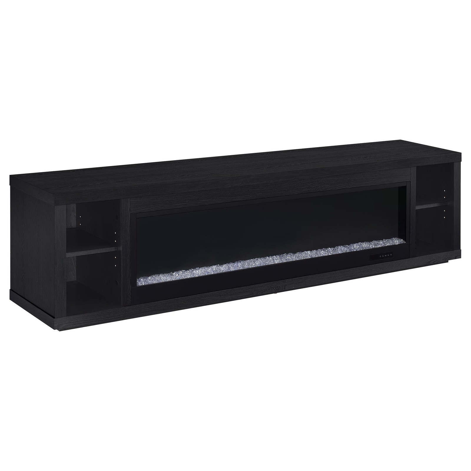 Coaster Deiter 79-inch TV Stand Fireplace Media Console Black 722833