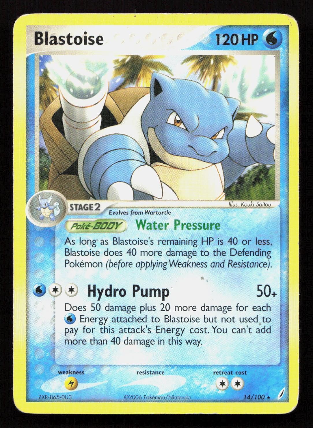 BLASTOISE 14/100 Pokemon CRYSTAL GUARDIANS BLASTOISE 14/100 Pokemon CRYSTAL GUARDIANS