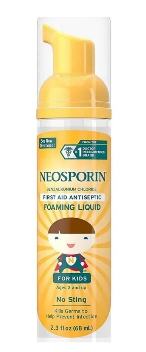Neosporin First Aid Antiseptic Foam for Kids 2.3 OZ (68ML) Pack Of 3