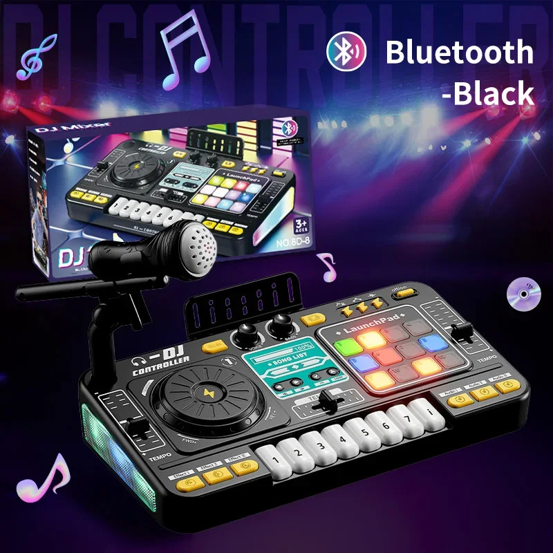 Kids Simulation DJ Mixer Controller Toys Multifunctional Music Effects Electroni