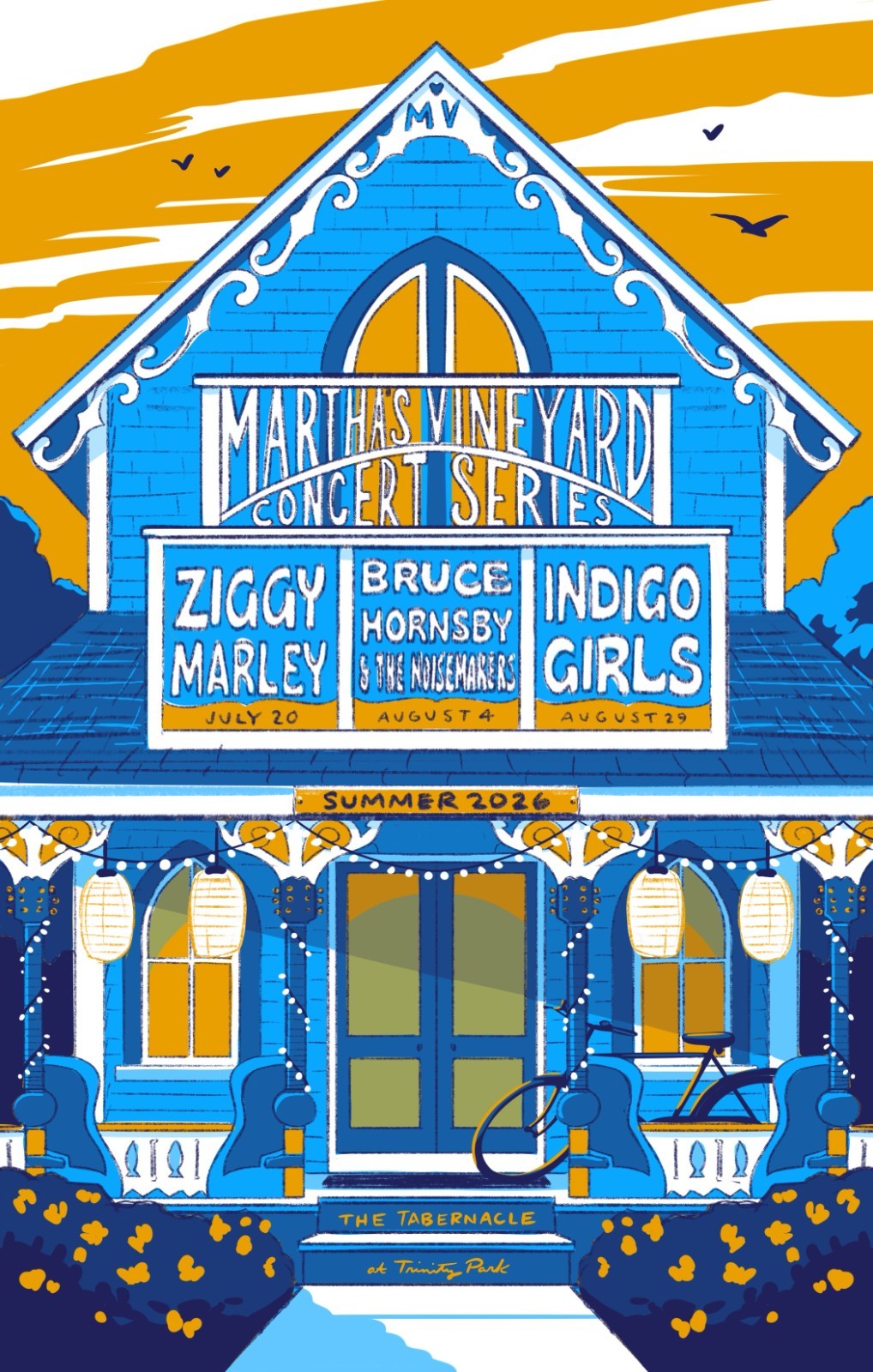 MARTHA\'S VINEYARD CONCERT SERIES 2026 POSTER / MATTHEW FLEMING / INDIGO GIRLS MARTHA\'S VINEYARD CONCERT SERIES 2026 POSTER / MATTHEW FLEMING / INDIGO GIRLS