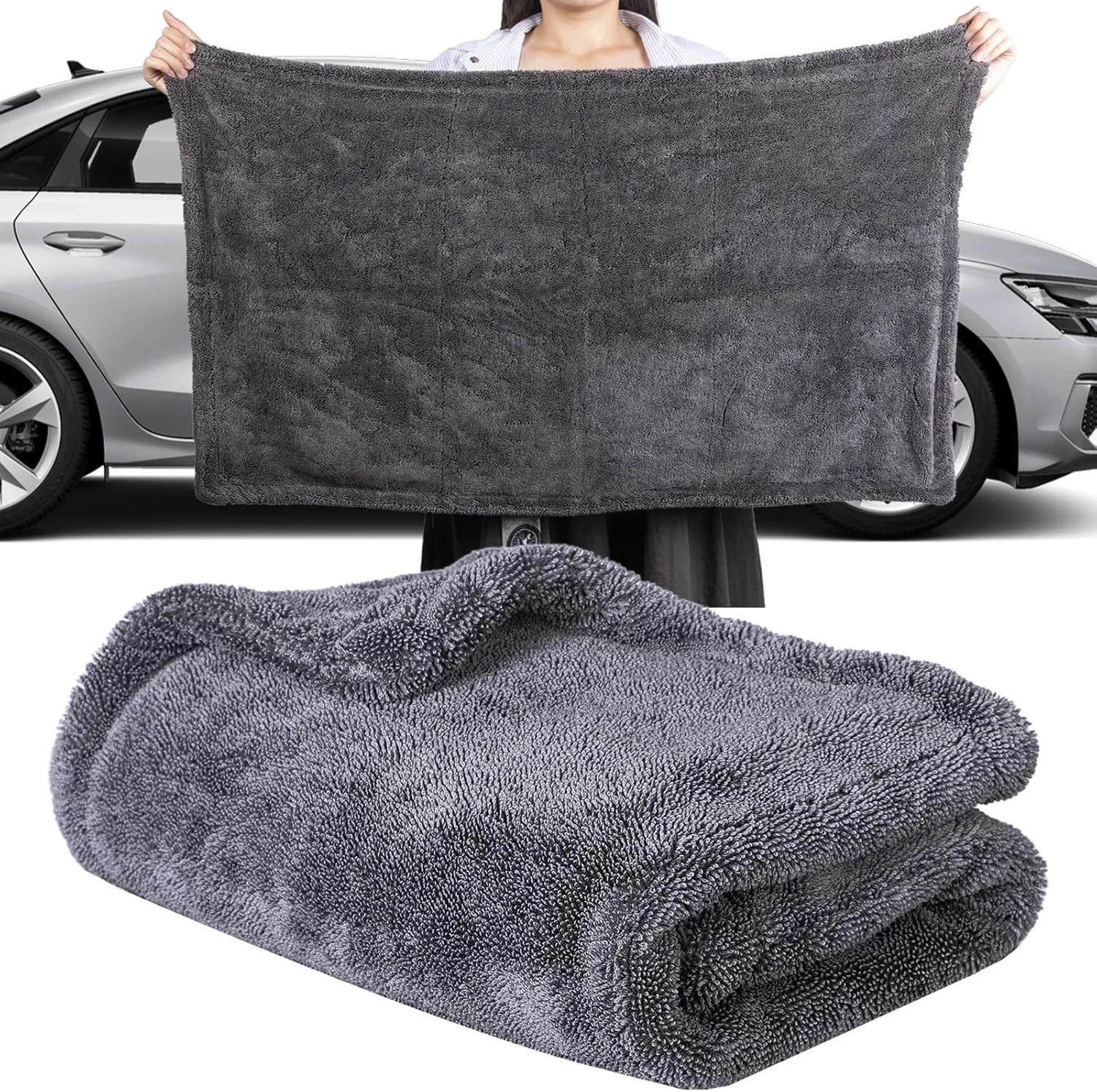 GMOX Microfiber Car Wash Towels Super Absorbent Cleaning Drying Detailing Cloth