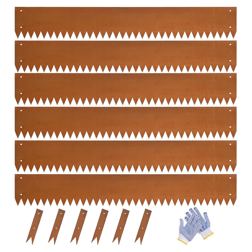 8.0 Inch Corten Steel Edging for Landscaping Metal Garden Edgings for Lawn Yard