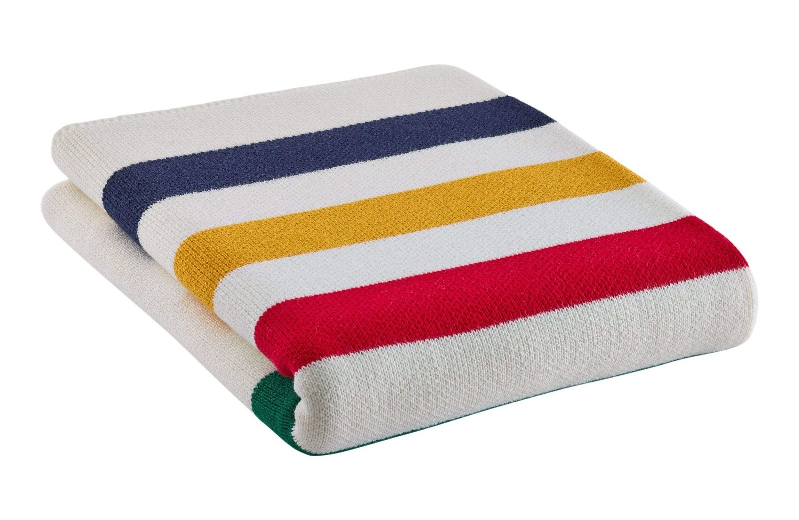 Hudson\'s Bay Company Stripes Cotton Summer Throw Blanket Knit Multi Cozy NWT