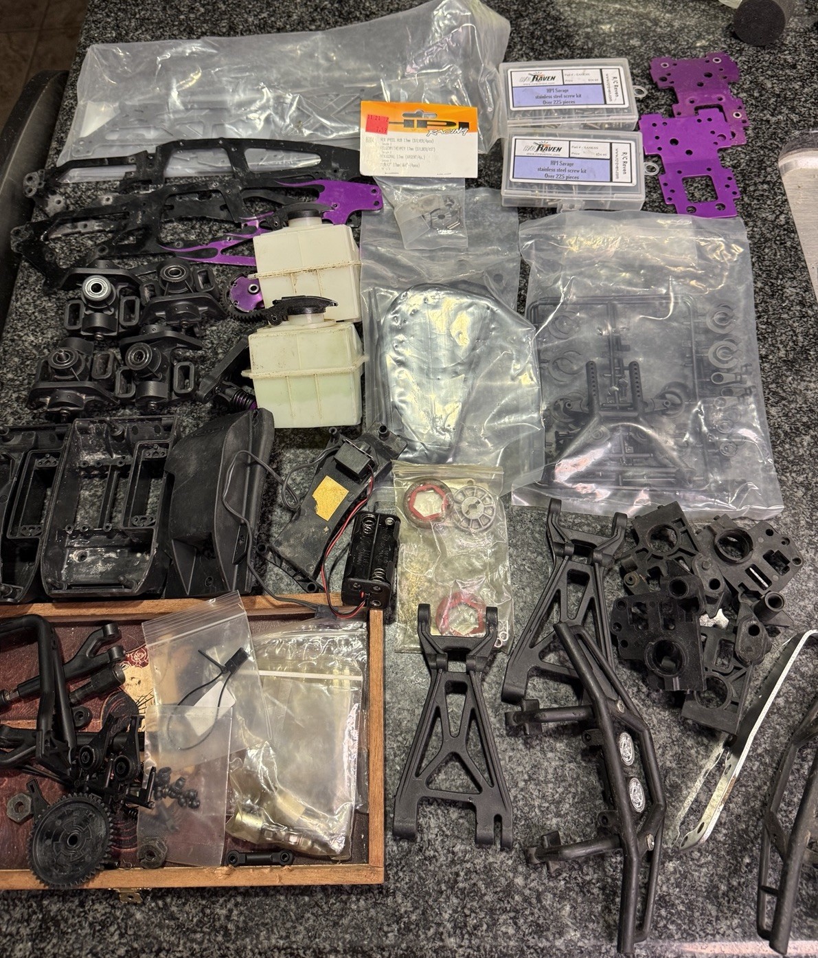 Lot of HPI Racing Savage / X Monster Truck Parts: Arms Chassis Lot of HPI Racing Savage / X Monster Truck Parts: Arms Chassis