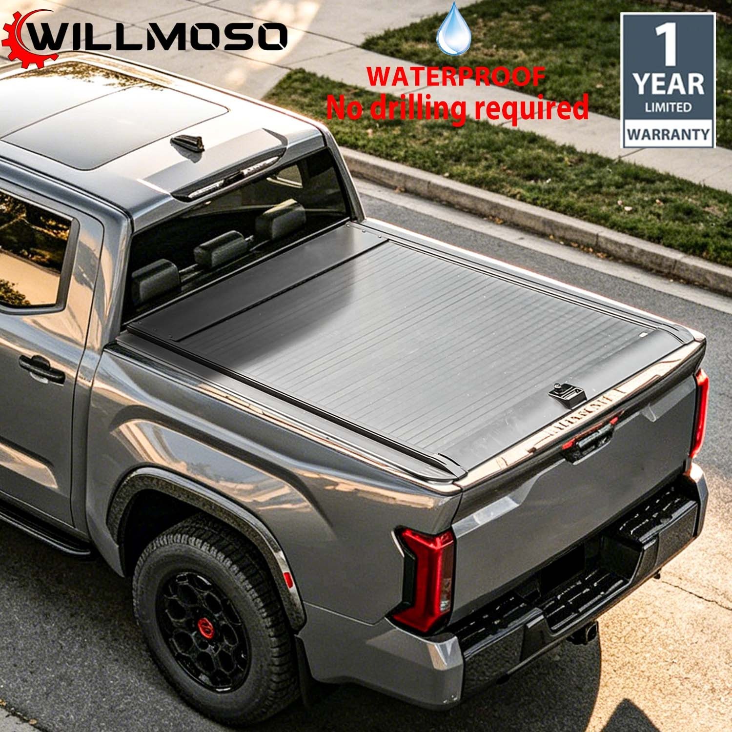 5.5FT Retractable Truck bed Cover Hard Tonneau Cover For Toyota Tundra 2020-2026