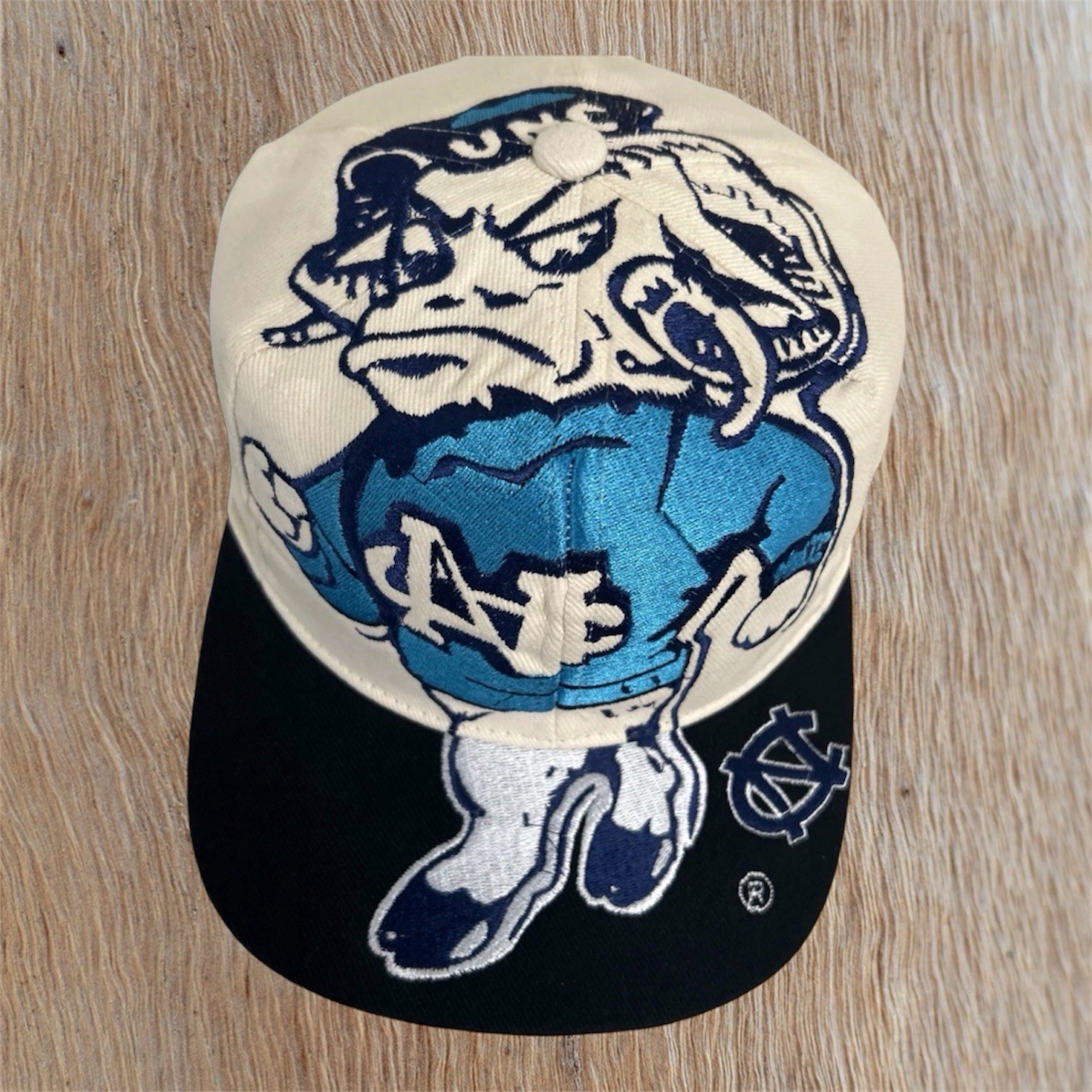 UNC North Carolina Tar Heels Big Logo Rare Custom Snapback Hat Cap Two Tone