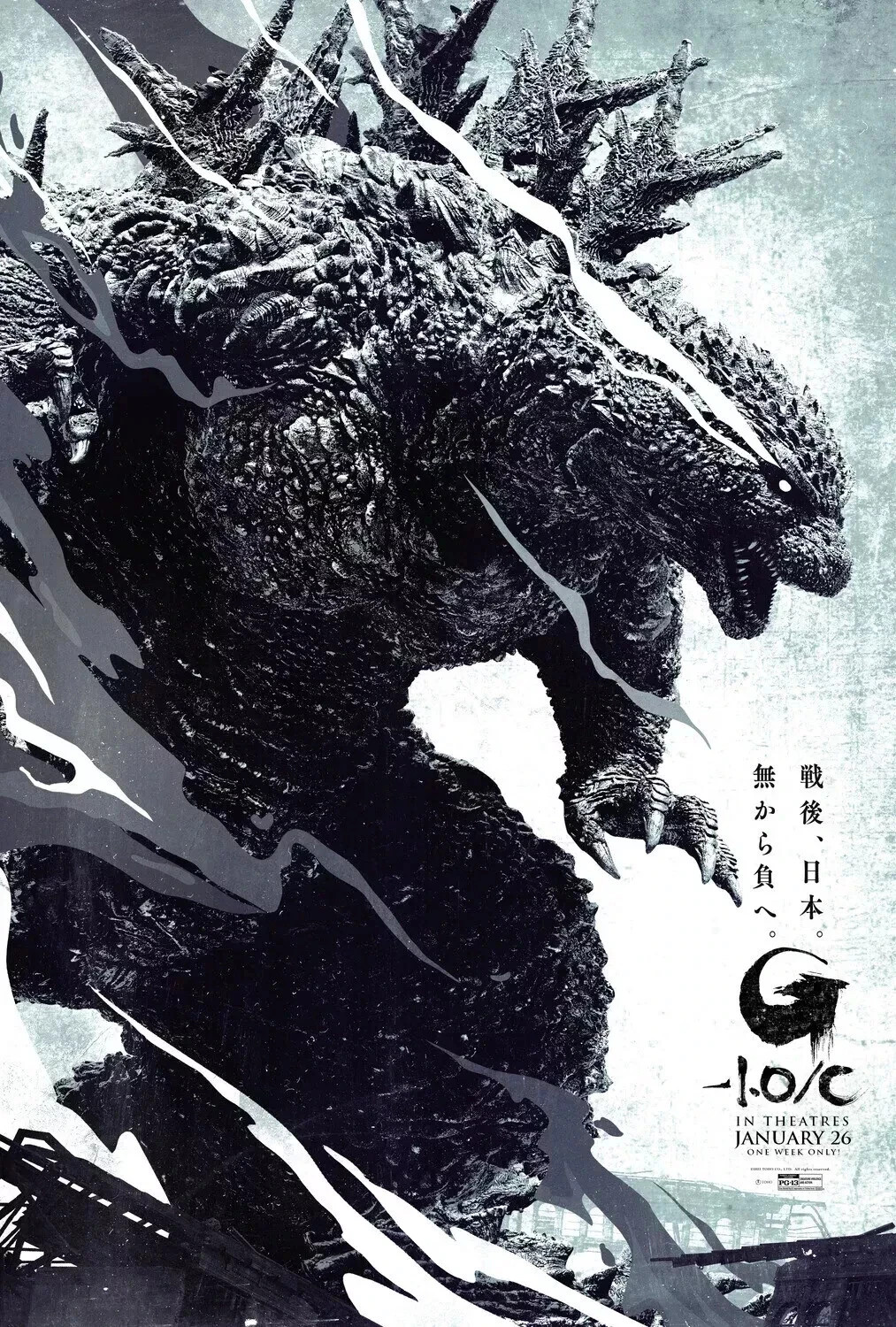 Godzilla Minus One 2024 PREMIUM Movie POSTER MADE IN USA