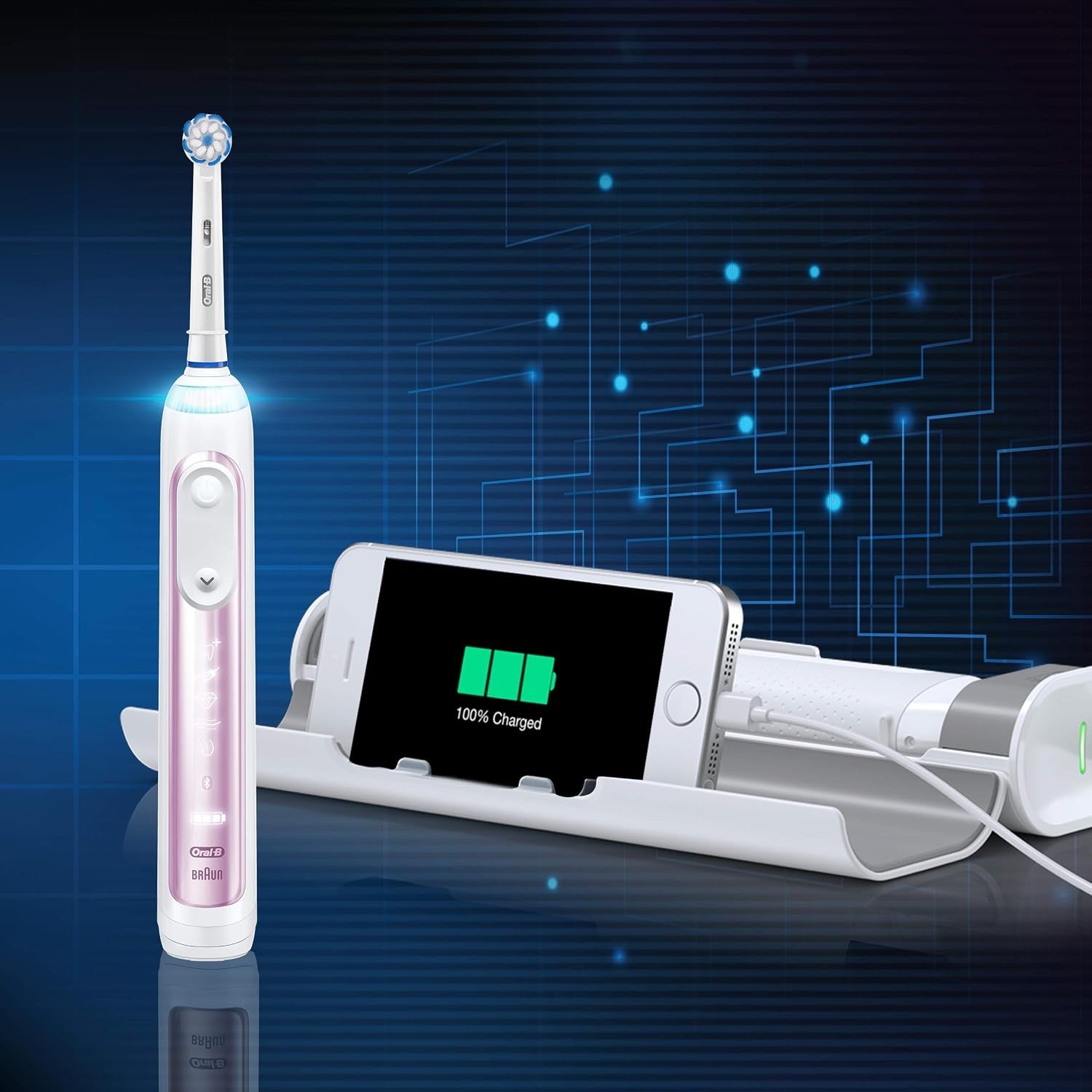 *BRAND NEW* Oral-B 8000 Electric Rechargeable Toothbrush Timer -Sakura Pink *BRAND NEW* Oral-B 8000 Electric Rechargeable Toothbrush Timer -Sakura Pink