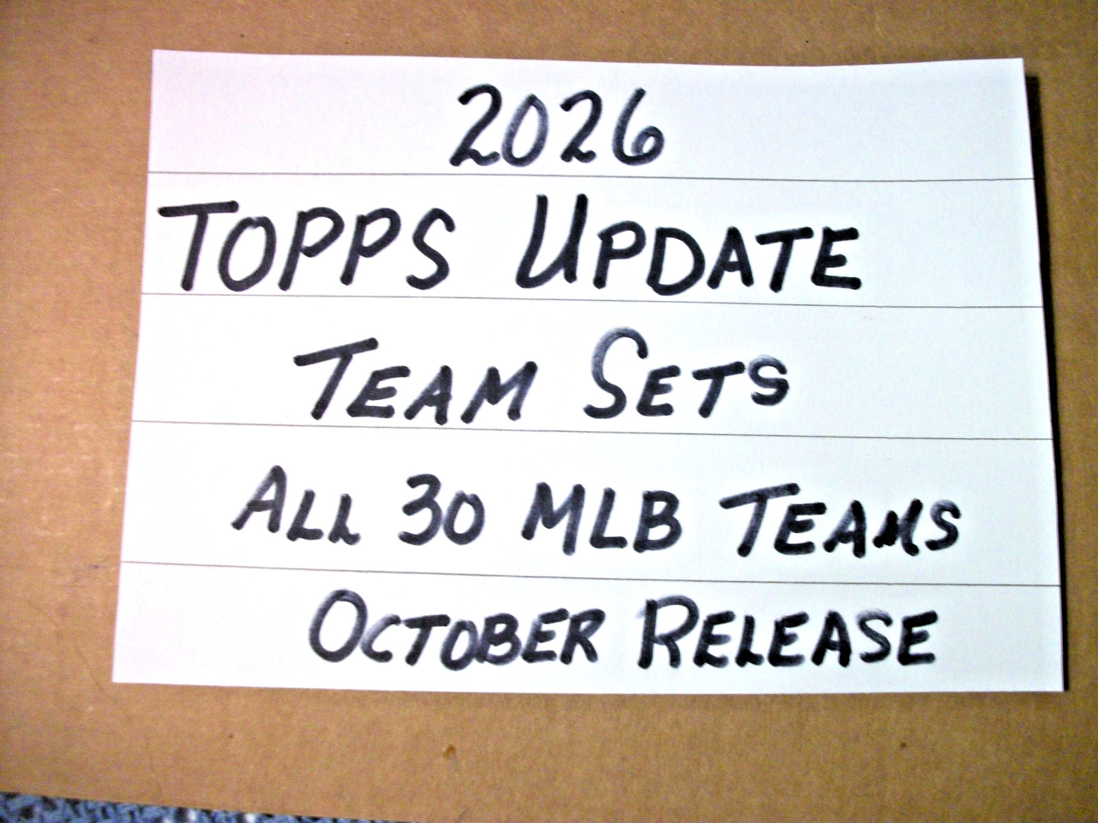 PRESALE -2026 TOPPS UPDATE SERIES TEAM SETS - REDUCED - OCTOBER 16 RELEASE