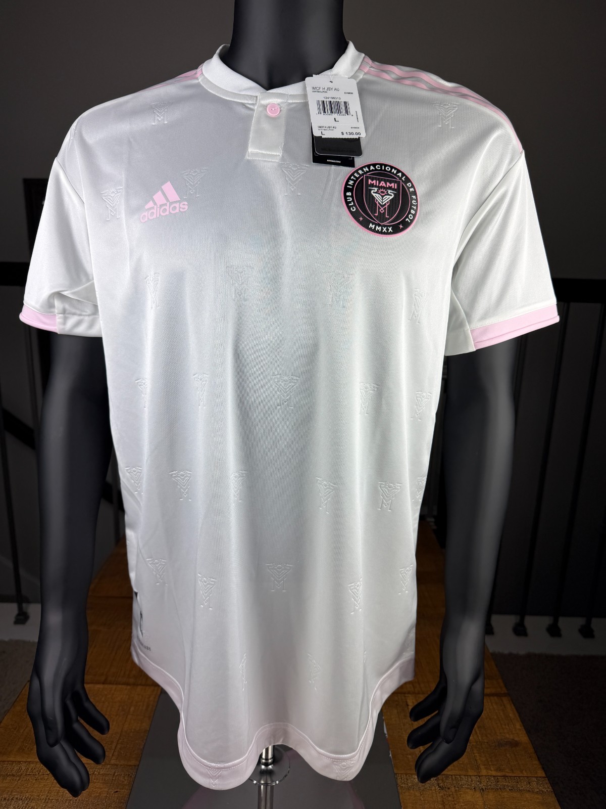 Adidas MLS Inter Miami Authentic Soccer Jersey Aeroready EH8630. Adult Large NWT