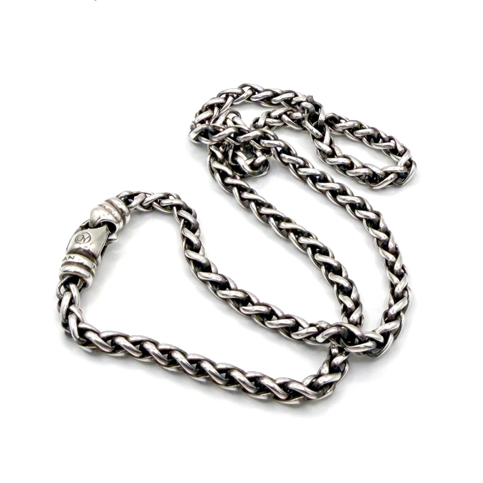 David Yurman Wheat Chain Necklace Sterling Silver 4 mm, size 16 in David Yurman Wheat Chain Necklace Sterling Silver 4 mm, size 16 in