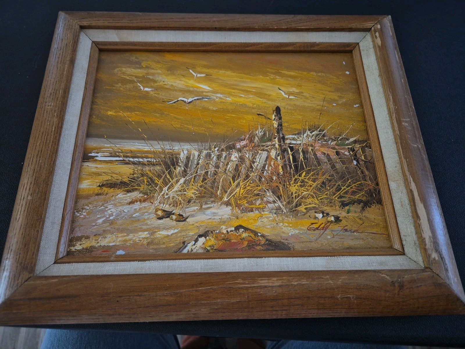 Vintage Eddy Ford Shoreline Painting 11x13