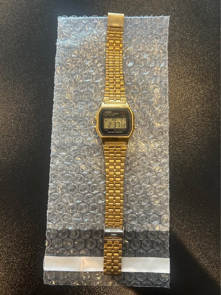 Casio A159WGE Gold Digital Watch Retro LCD, Water-Resistant, Stainless Steel Casio A159WGE Gold Digital Watch Retro LCD, Water-Resistant, Stainless Steel