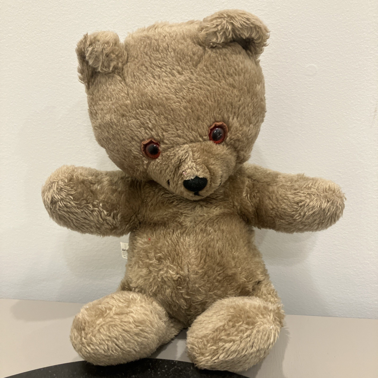 Vtg Knickerbocker Toy Co Animals of Distinction Tan Plush Teddy Bear 15 Inch.