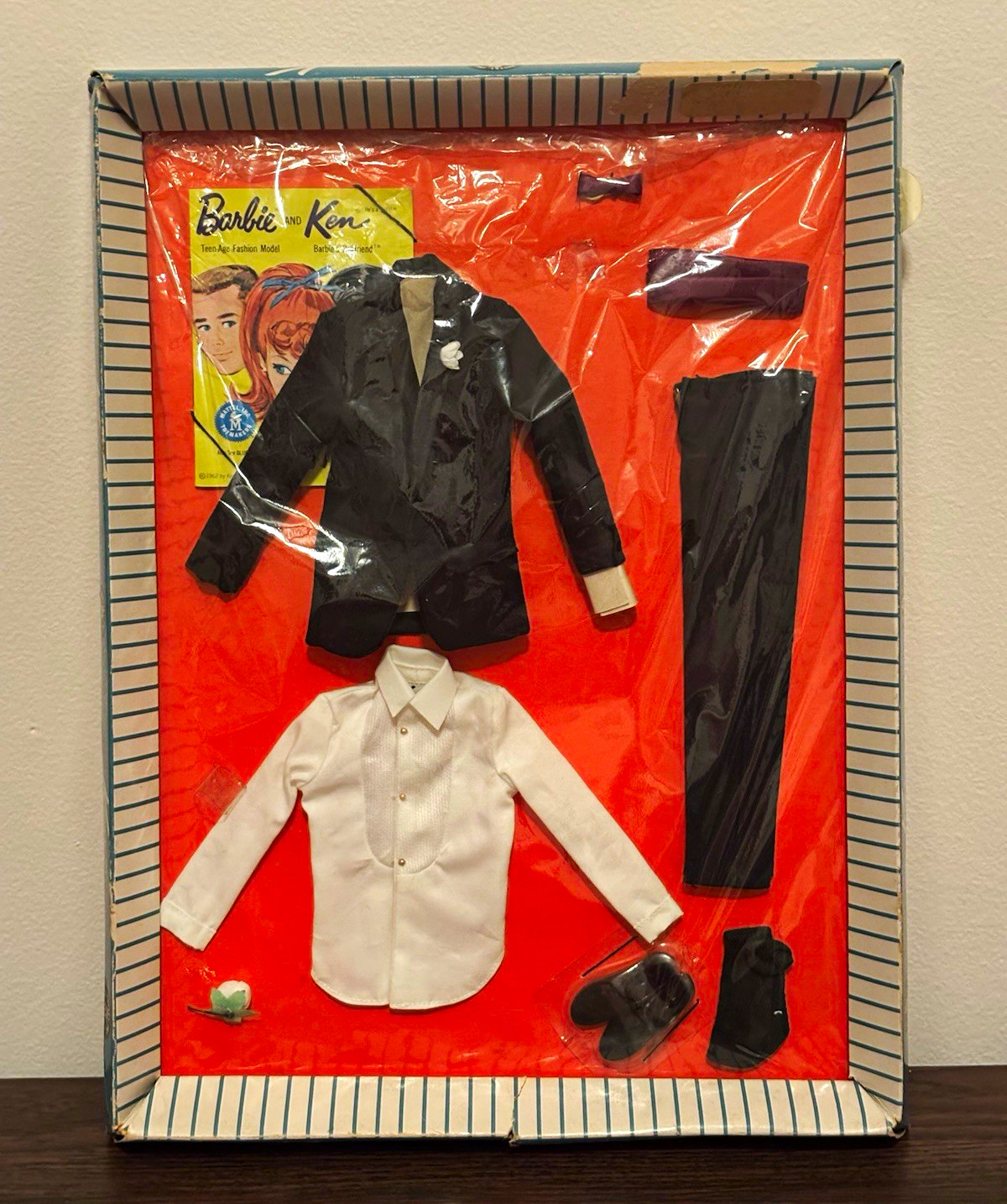VTG 1961 Mattel Barbie & Ken #787 Ken Tuxedo Outfit Set Jacket Pants Shirt NRFB VTG 1961 Mattel Barbie & Ken #787 Ken Tuxedo Outfit Set Jacket Pants Shirt NRFB
