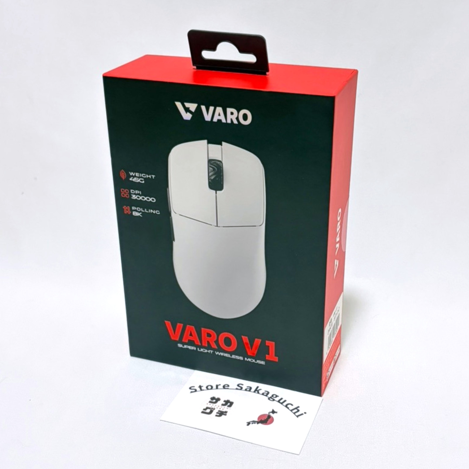 VARO V1 Ultra Lightweight Gaming Mouse Wireless & Wired 8K Polling Rate White