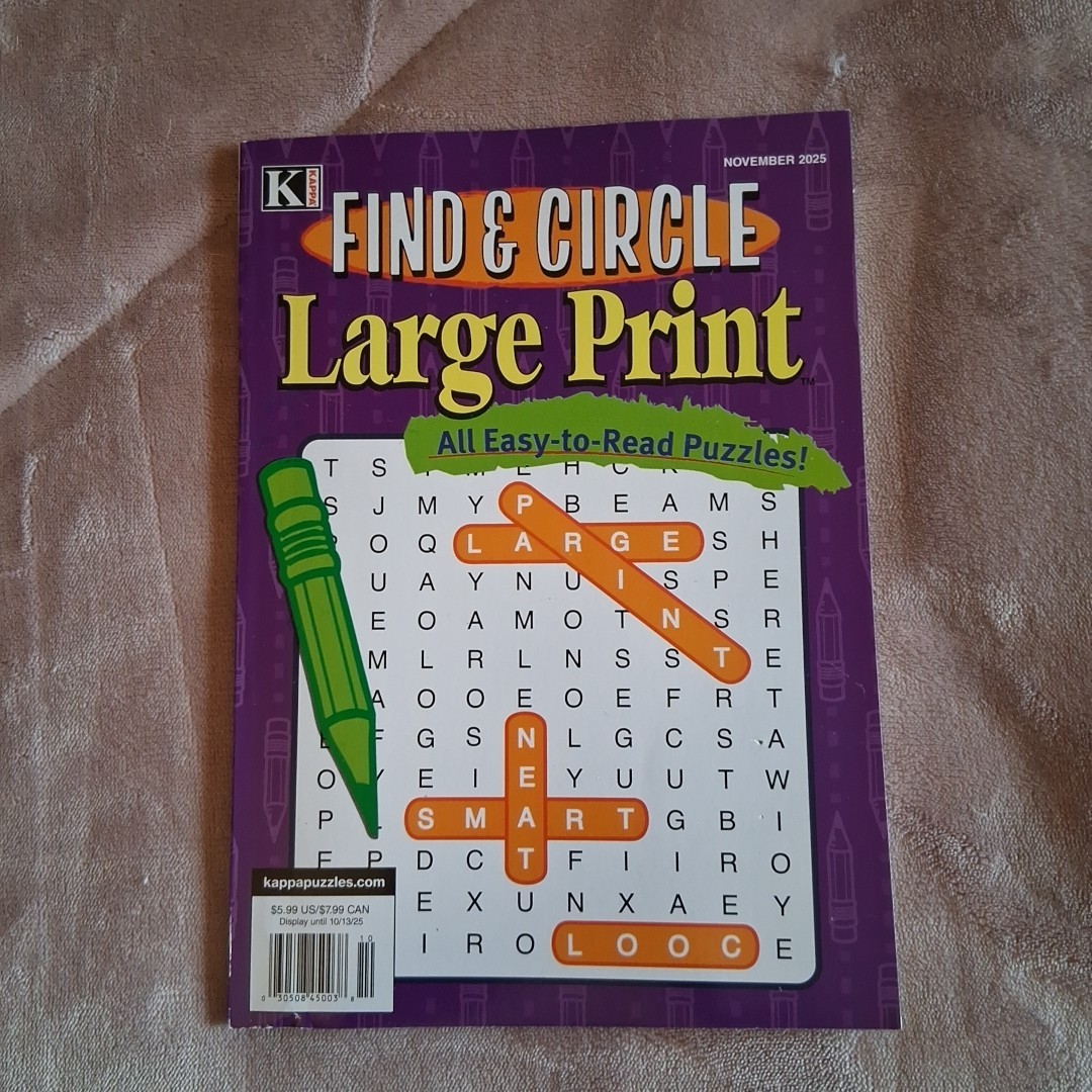 Kappa Find & Circle Large Print February 2025 New All East To Read Puzzles Kappa Find & Circle Large Print February 2025 New All East To Read Puzzles