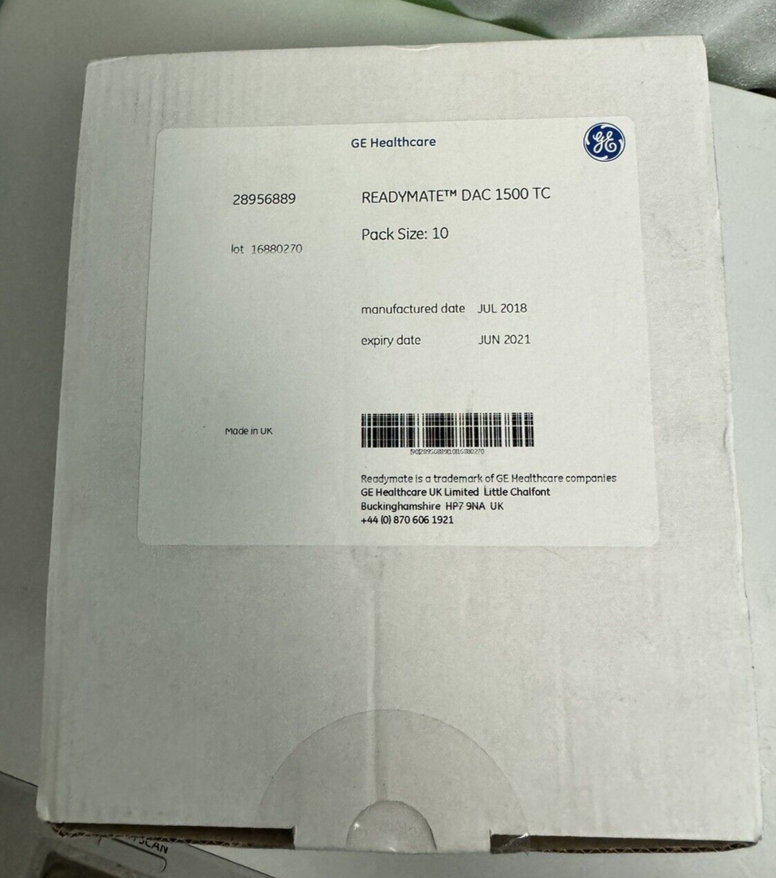 GE ReadyMate Disposable Aseptic Connector 28956889 (DAC) 1500 TC 10/pk GE ReadyMate Disposable Aseptic Connector 28956889 (DAC) 1500 TC 10/pk