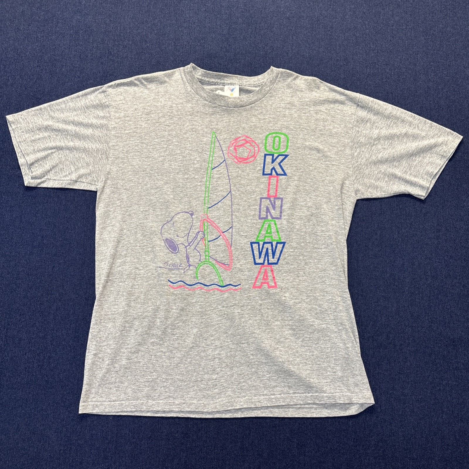 Vintage 80s 90s Single Stitch Snoopy Peanuts Okinawa Japan Shirt Gray XL USA Vintage 80s 90s Single Stitch Snoopy Peanuts Okinawa Japan Shirt Gray XL USA